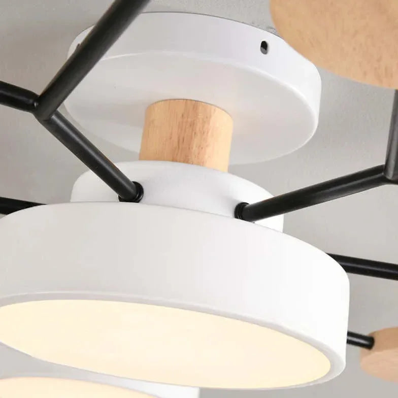 Plafoniera da soffitto dal design nordico a LED dimmerabile per soggiorno