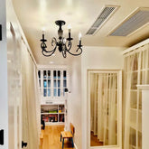 Lampadario a Sospensione Vintage Candelabro Nero