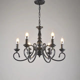 Lampadario a Sospensione Vintage Candelabro Nero