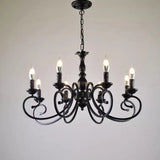 Lampadario a Sospensione Vintage Candelabro Nero