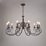 Lampadario a Sospensione Vintage Candelabro Nero