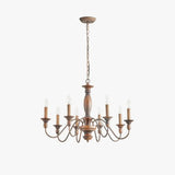 Lampadari in Legno da Soffitto a Candela Stile Vintage