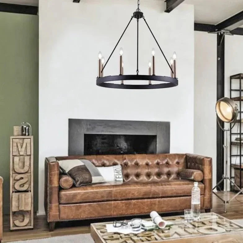 Lampadario a Candelabro Multiluce Stile Vintage da Soggiorno