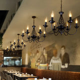 Lampadario a Candele di Cera in Stile Vintage a Più Bracci