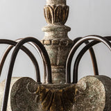 Lampadario Art Deco in Stile Antico Scolpito