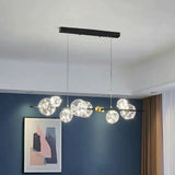 Lampadario Moderno con Sfere di Vetro Elegante