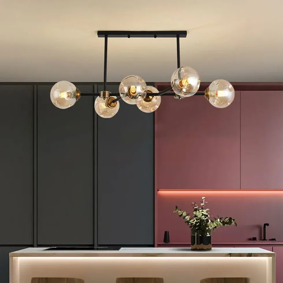 Lampadario Cucina Led Struttura Molecolare Moderna