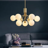 Lampadario Sospeso Moderno in Vetro e Ottone