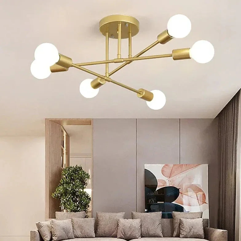 Lampadari di Design Moderni in Metallo a Sfera LED per Soggiorno