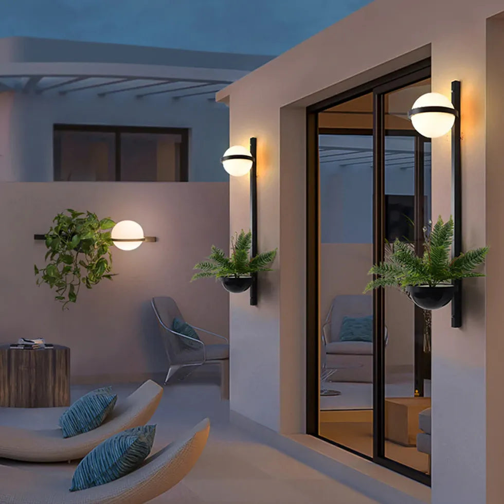 Lampade da Parete Esterno a LED a Doppia Sfera