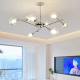 Lampada a Sospensione 4 Luci in Vetro Sfera