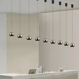 Lampada a Sospensione Comodino a Sfera in Metallo