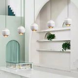 Lampada a Sospensione Comodino a Sfera in Metallo