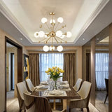 Lampada a Sospensione Oro Design in Vetro Dente di Leone