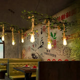 Lampada a Sospensione Industriale Nera con Anello di Ferro