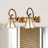Lampade da Specchio Dorate Floreali per Bagno