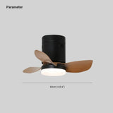 Ventilatori da Soffitto 3 Pale con Luce in Legno