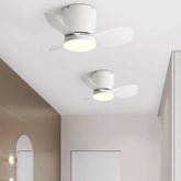 Ventilatore da Soffitto Bianco con Luce in Acrilico