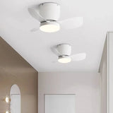 Ventilatore da Soffitto Bianco con Luce in Acrilico