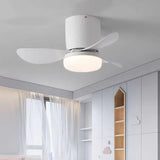 Ventilatore da Soffitto Bianco con Luce in Acrilico