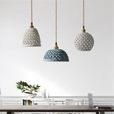 White Ceramic Lampshade Modern Pendant Light