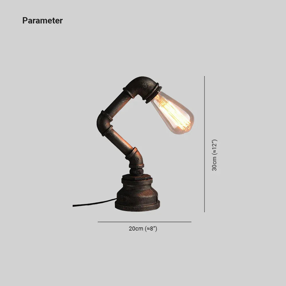 Lampada da Tavolo Industriale in Metallo LED