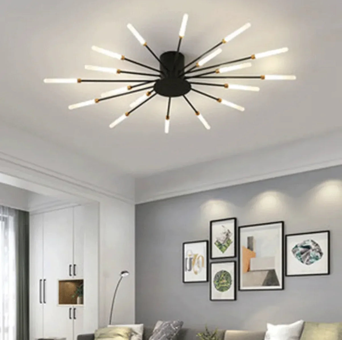 Plafoniera LED Design Moderna Forma Sputnik Dimmerabile per Soggiorno