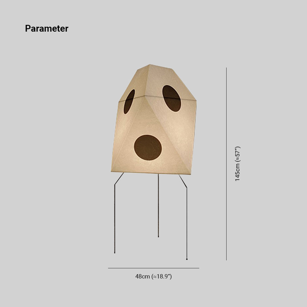 Lampada da Terra Carta Pois Design Geometrico