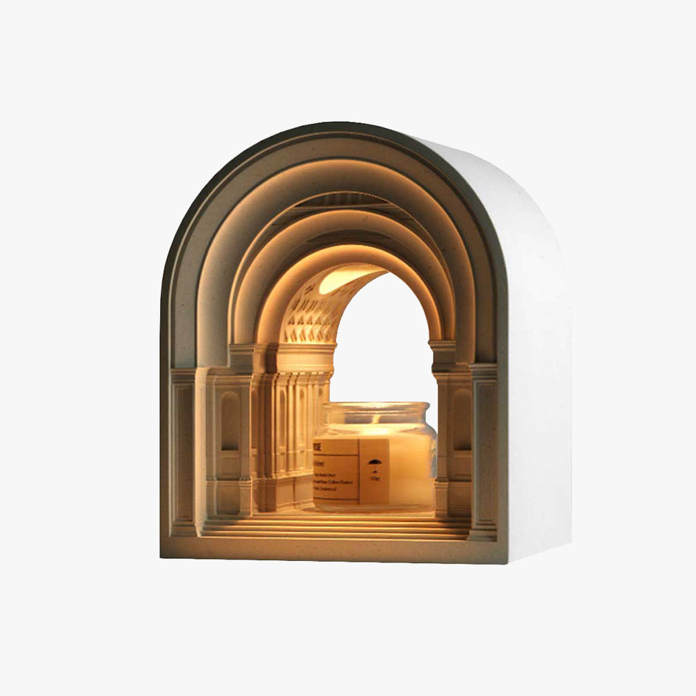 Lampada da Tavolo Art Deco con Design Architettonico