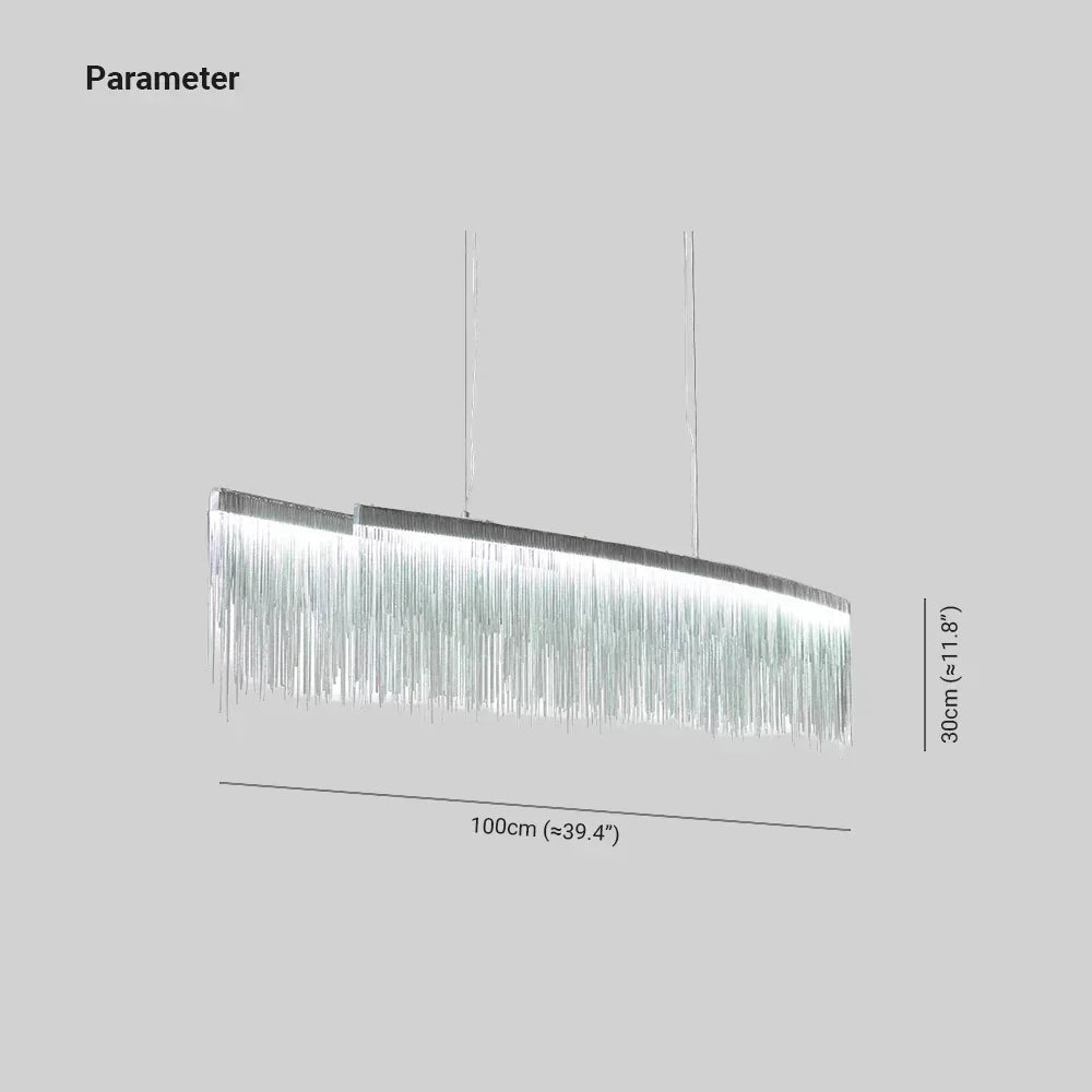 Moderno Lampadari Cucina con Catena Dorata Elegante