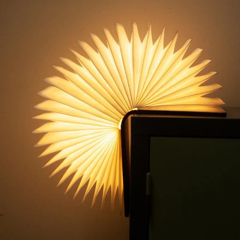 Lampada da Tavolo LED Pieghevole in Legno Magnetica