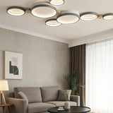 Plafoniera Cerchio Led Nordico Dimmerabile in Legno da Soffitto