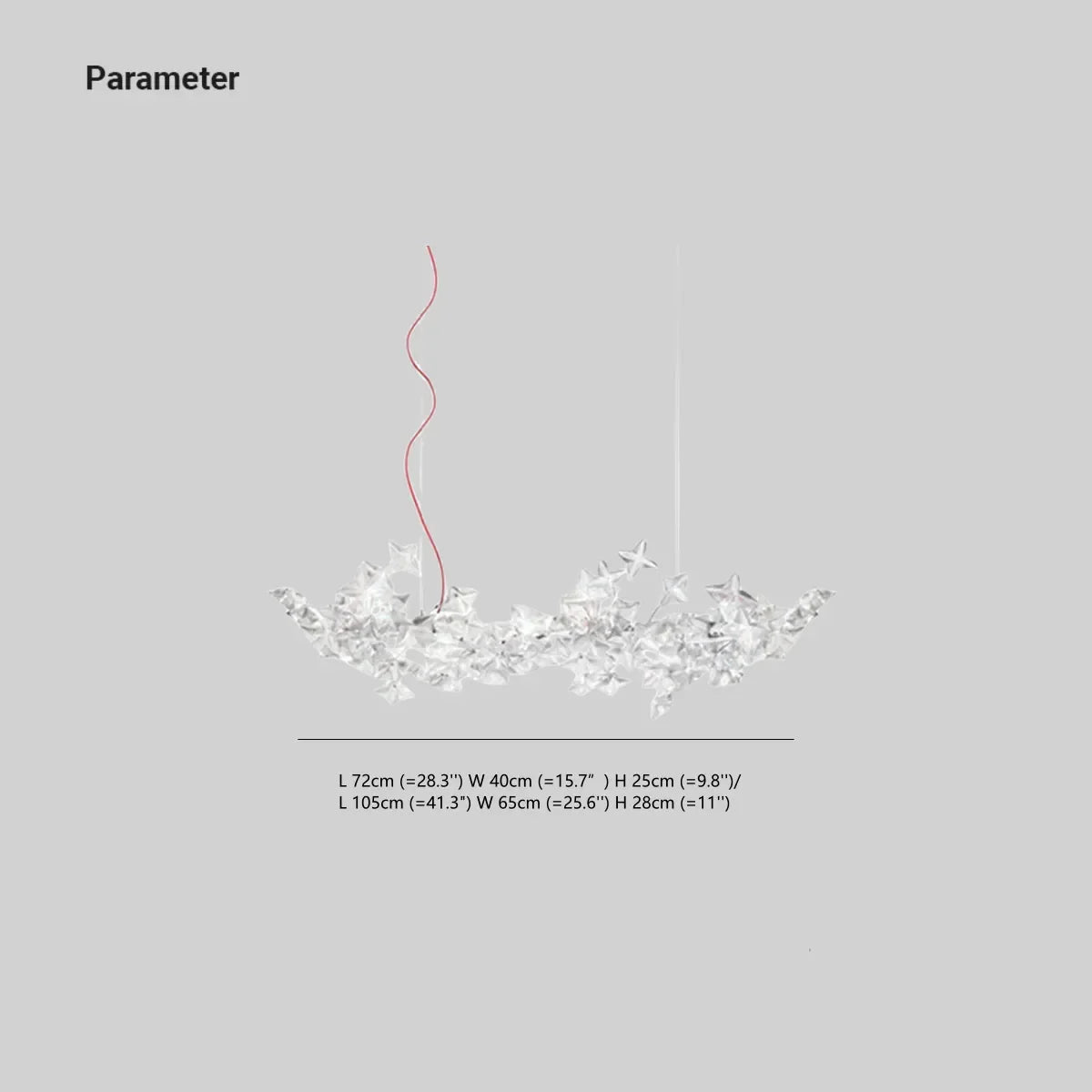 Lampadario Stella LED Bianco per Soggiorno