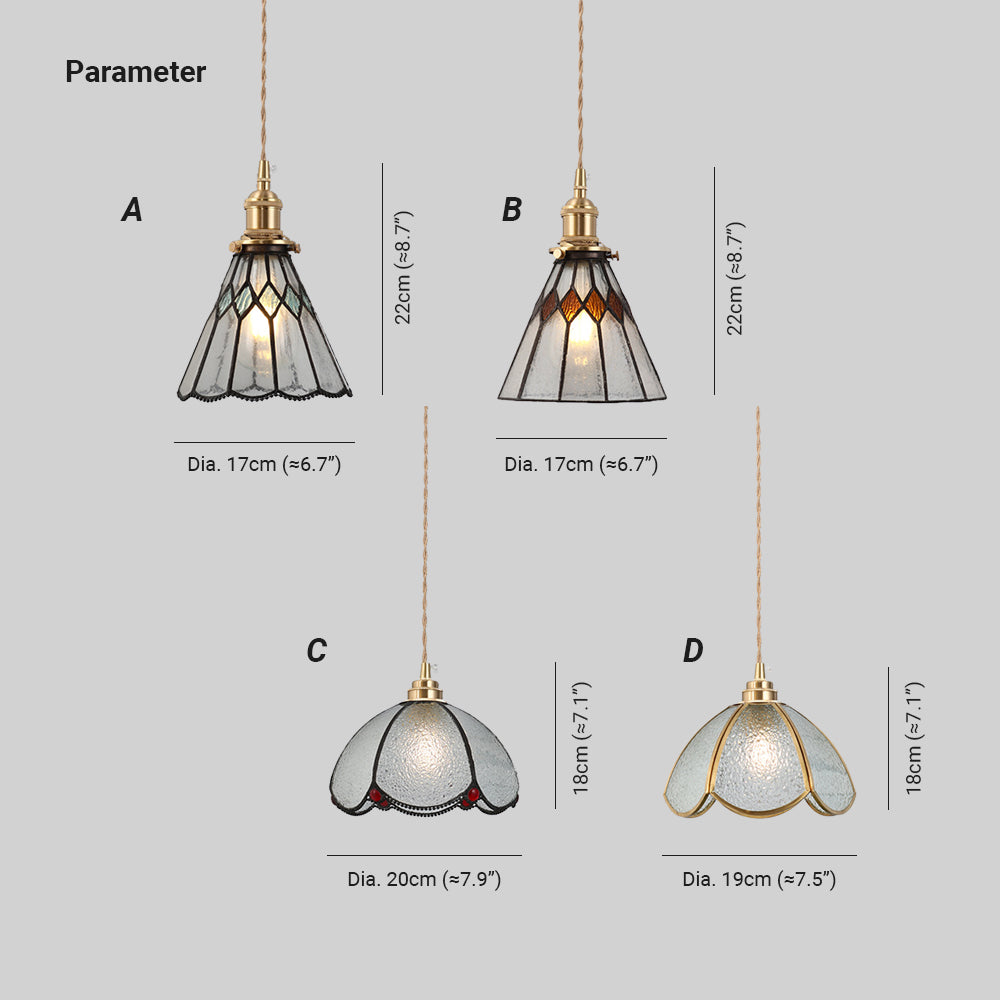 Paralume conico Splicing a sospensione vintage Light