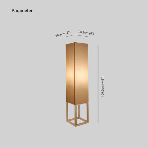 Tessuto rettangolare lampada da pavimento moderna