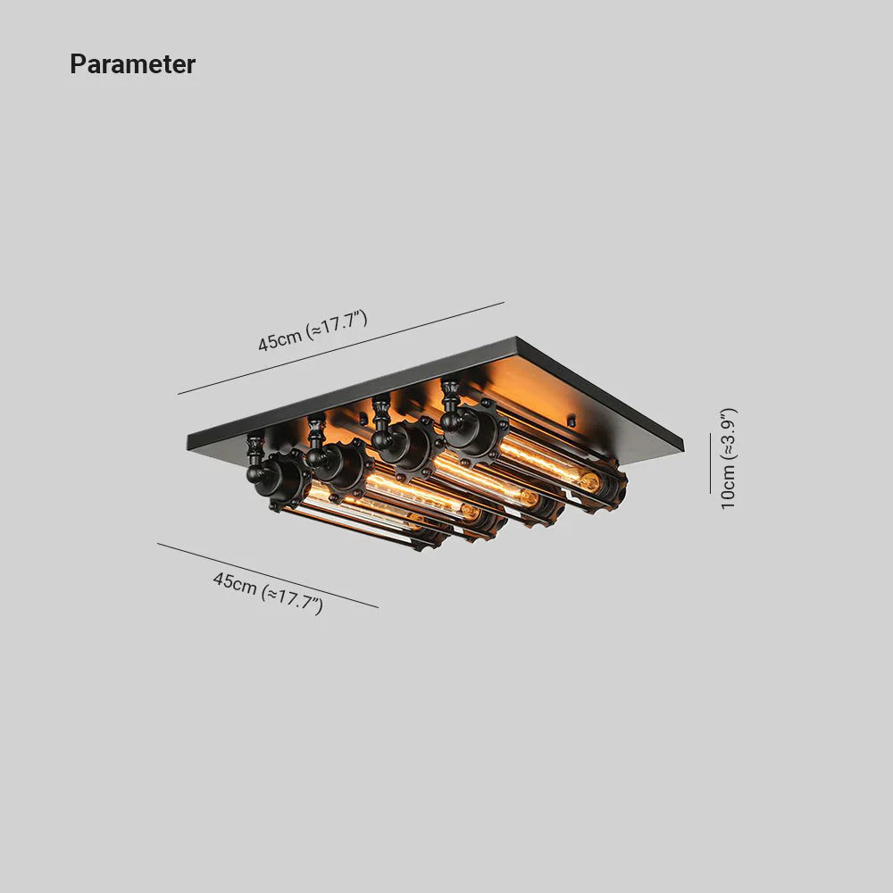 Plafoniere Industriali Led Nere a Forma Tubolare