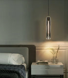 Lampadari in Ottone e Cristallo Design Moderno con Altezza Regolabile per Comodino