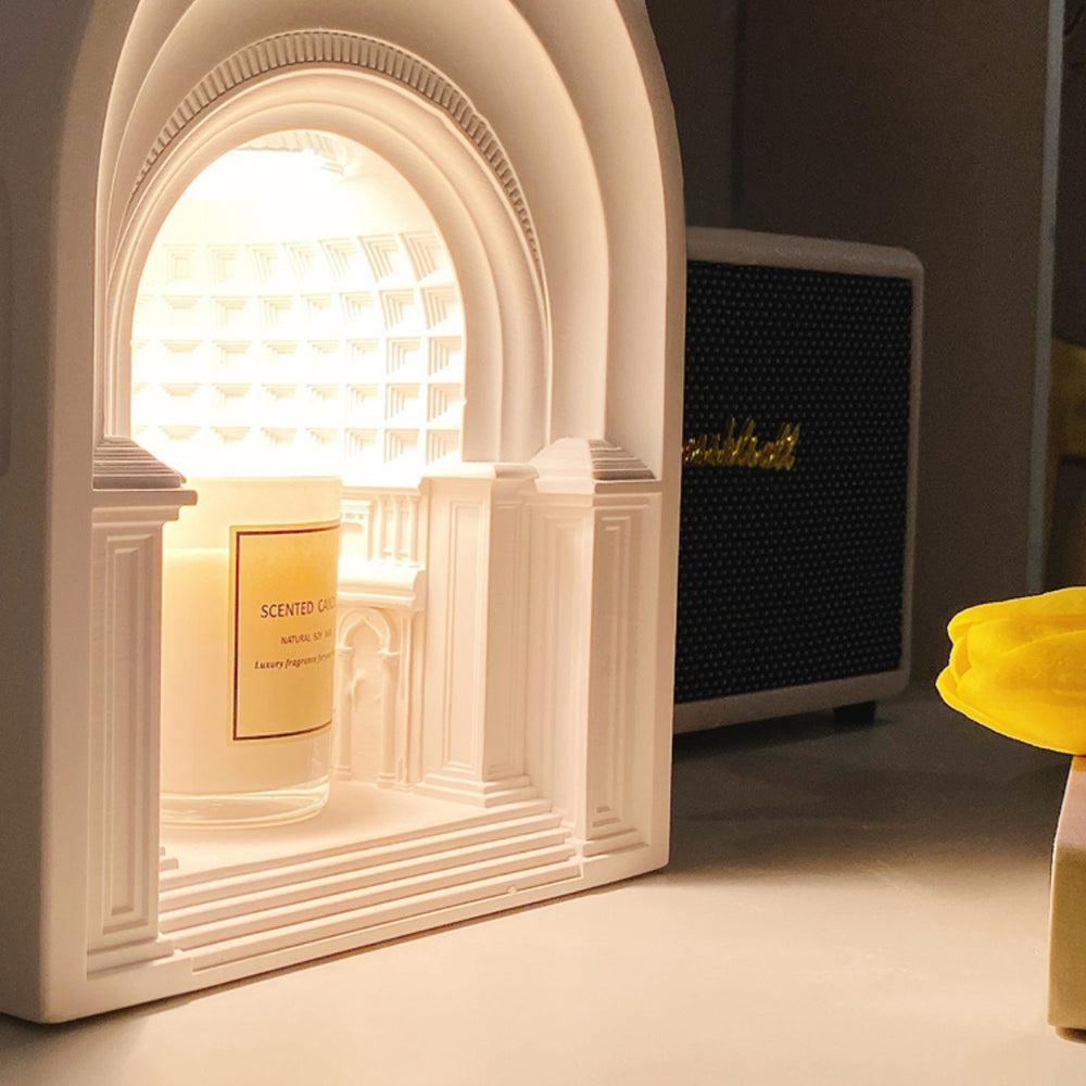 Lampada da Tavolo Art Deco con Design Architettonico