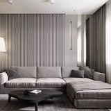 Applique da Parete Lineare LED in Metallo Minimal Nero per Soggiorno