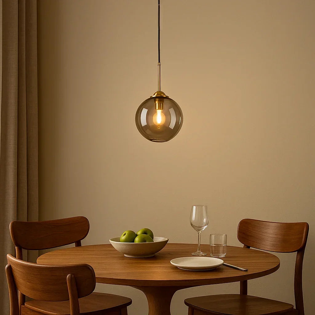 Lampadario con Sfere di Vetro LED Design Moderno Altezza Regolabile