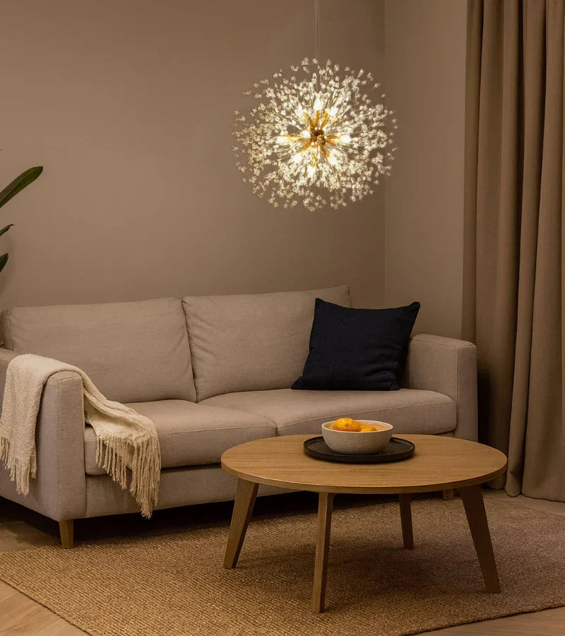 Lampadari Sputnik Design Moderno Altezza Regolabile in Cristallo per Sala Pranzo