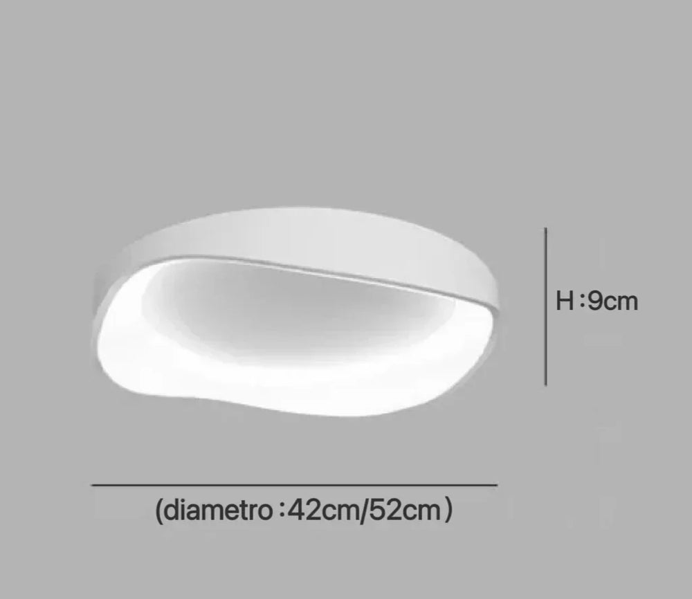 Plafoniera soffitto design moderno rotonda bianca LED dimmerabile per camera da letto
