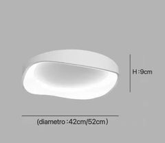 Plafoniera soffitto design moderno rotonda bianca LED dimmerabile per camera da letto