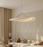 Lampadari Tessuto Bianchi in Stile Nordico Con Altezza Regolabile per Sala da Pranzo