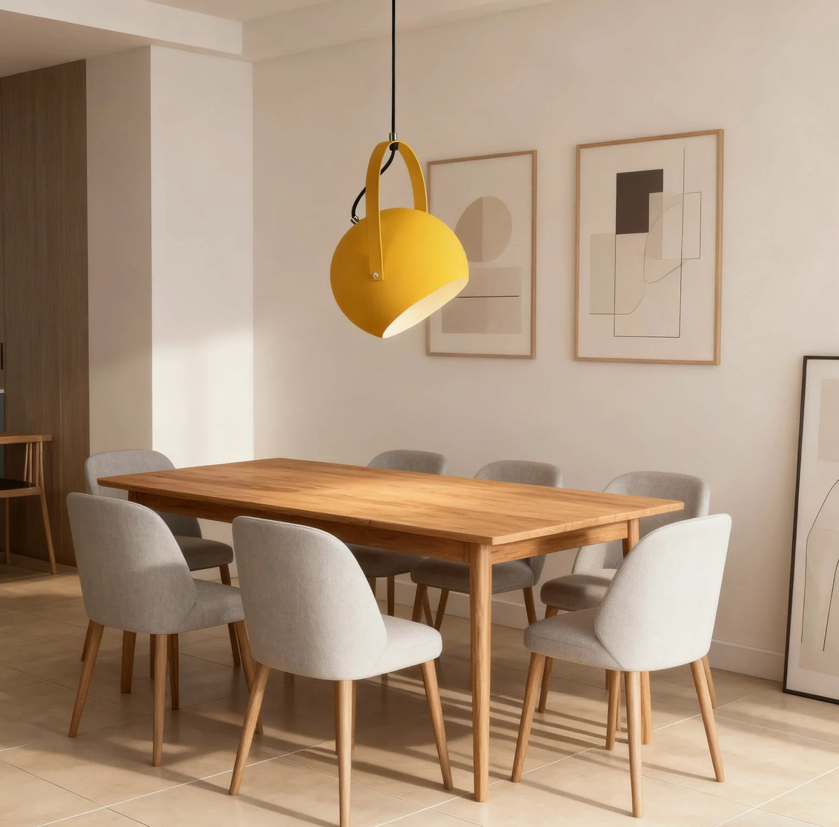 Lampadario Sfera Metallo Stile Nordico Orientabile per Sala da Pranzo