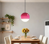 Lampadari Vetro Colorato LED in Stile Nordico  a Sfera per Sala Pranzo