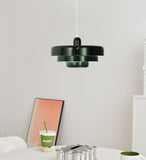 Lampadario a Disco LED Design Moderno Altezza Regolabile in Metallo per Sala da Pranzo