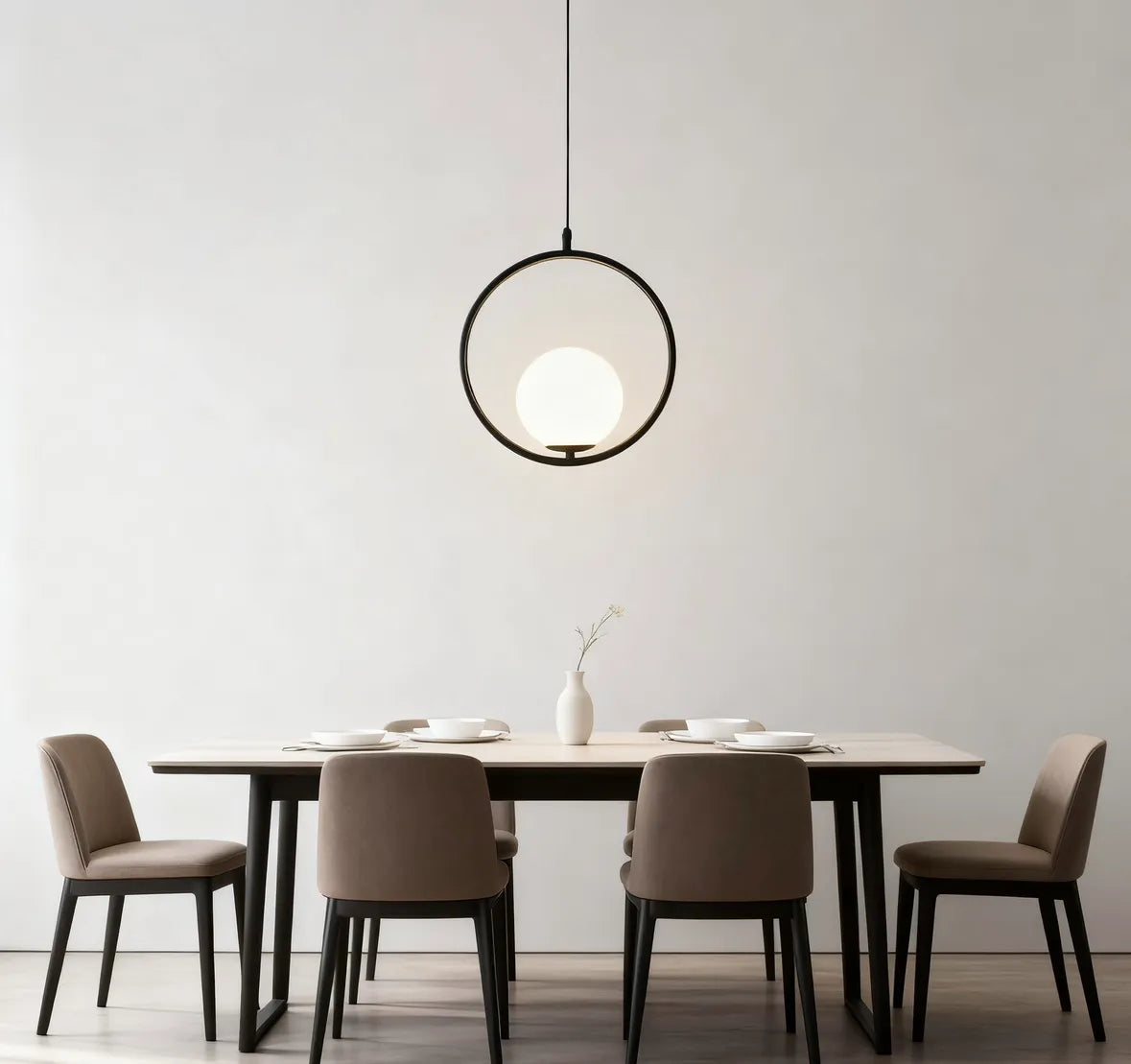 Lampadario con Sfere Vetro LED Design Moderno Altezza Regolabile da Sala Pranzo