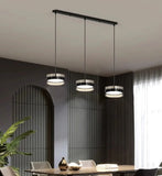 Lampadario Sospensione 3 Luci Moderno Forma Circolare  Dimmerabili per Sala Pranzo