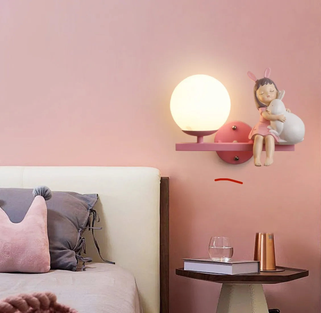 Applique da Parete  Bambini LED Sfera per Comodino